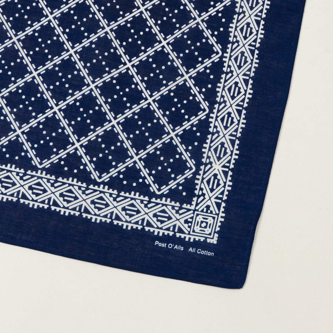 Post Overalls Geo Pattern #2 Bandana - Navy