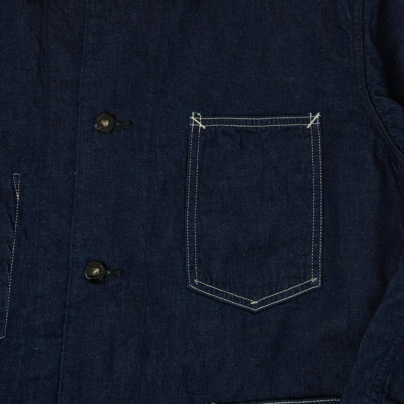 Post Overalls 8oz Denim Coverall Chore Jacket - One Wash