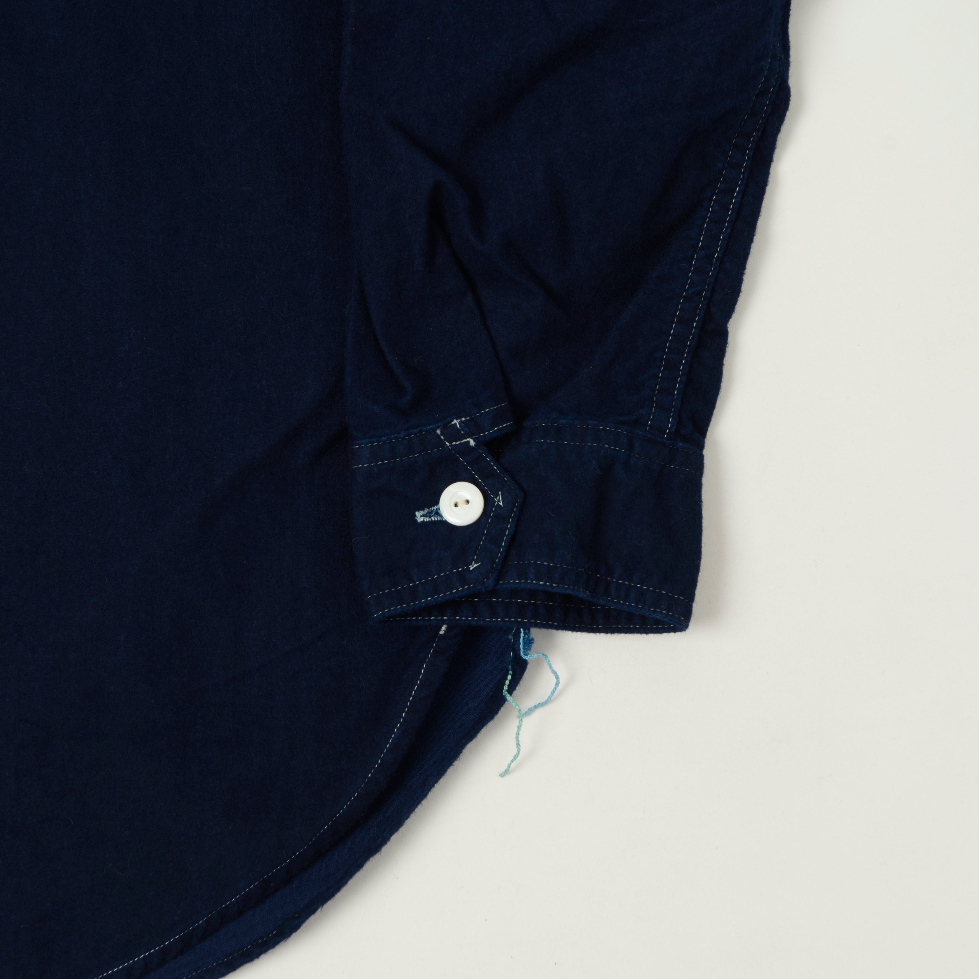 Post Overalls 'St Louis' Light Moleskin Work Shirt - Indigo