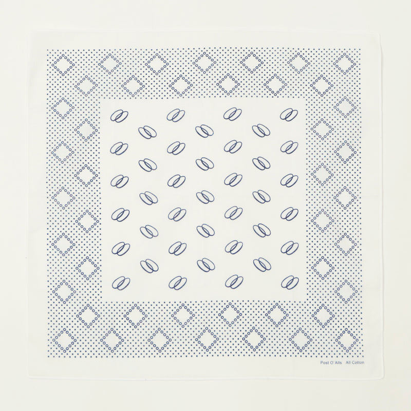 Post Overalls Circles Bandana - White