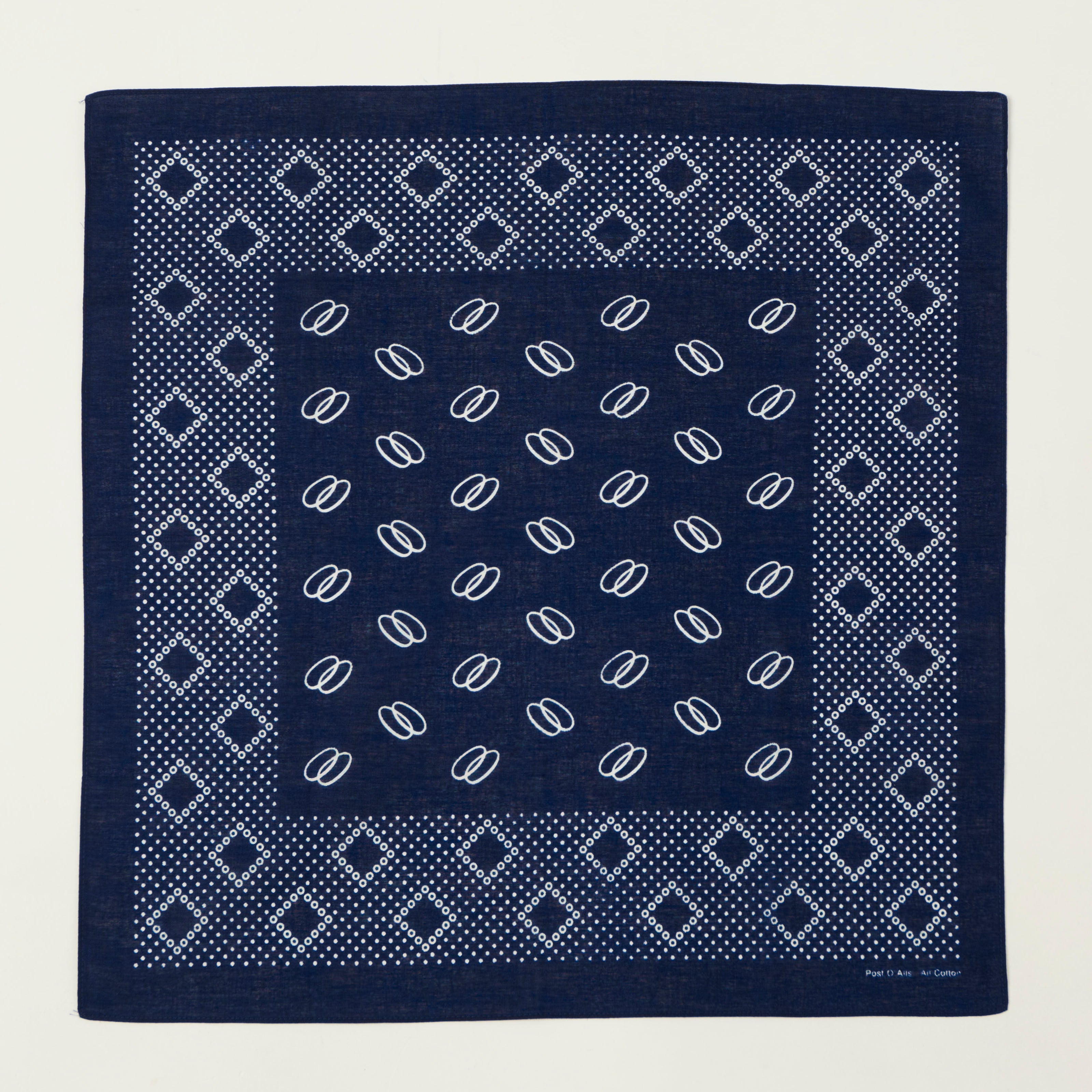 Post Overalls Circles Bandana - Navy