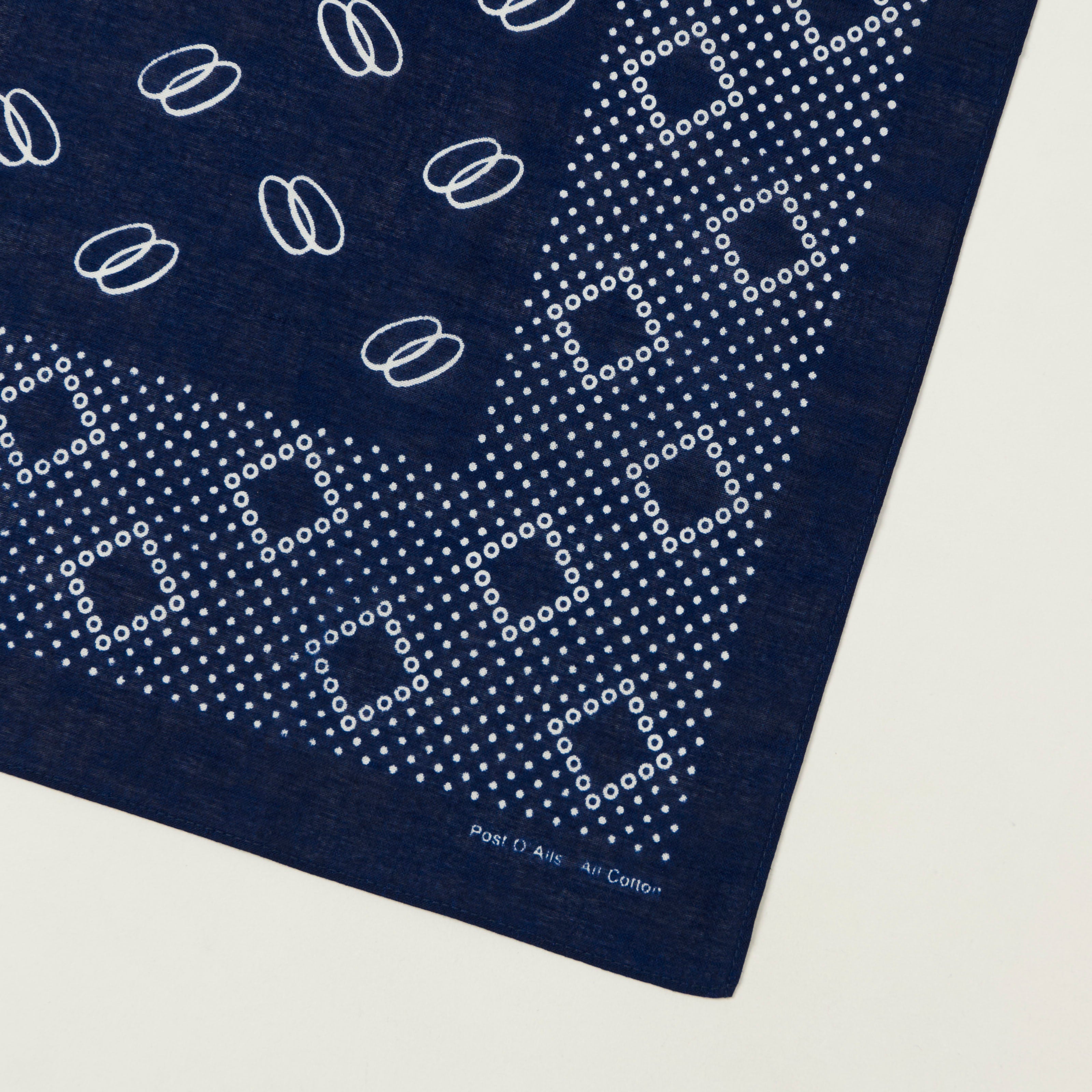 Post Overalls Circles Bandana - Navy