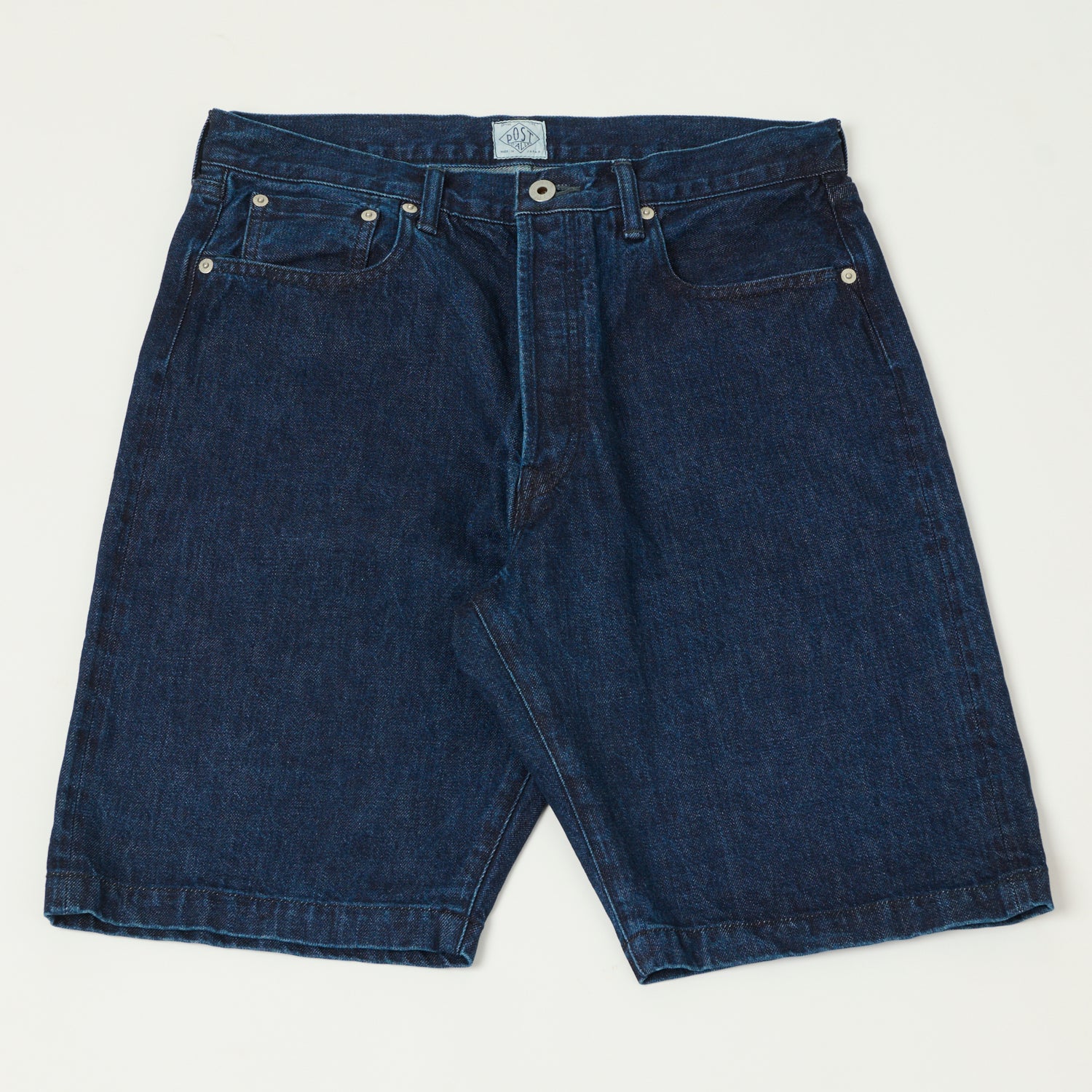 Post Overalls No.2 Five Pocket Denim Shorts - Deep Wash