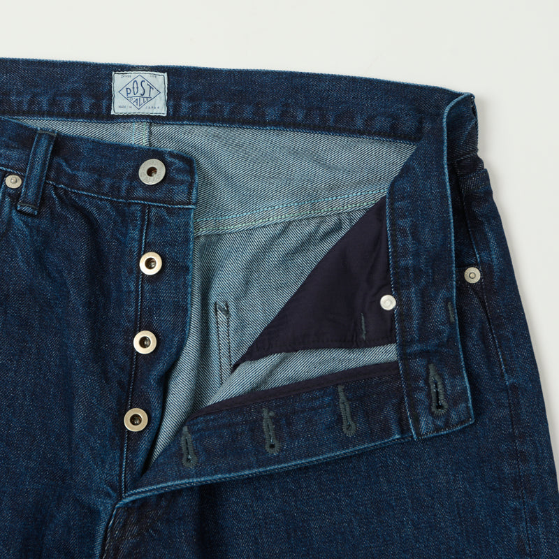 Post Overalls No.2 5-Pocket Denim Shorts - Indigo Deep Wash