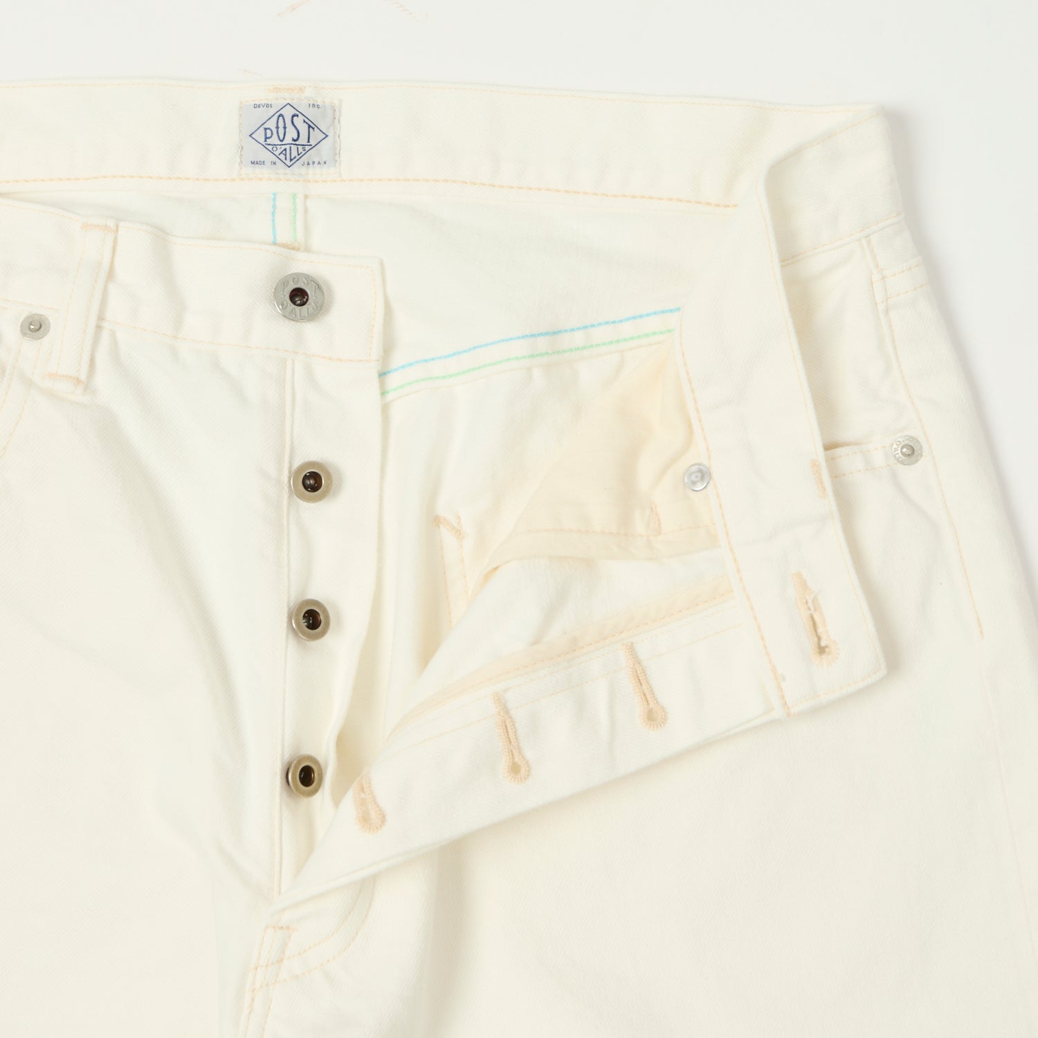 Post Overalls No.2 Five Pocket Denim Shorts - White – SON OF A STAG