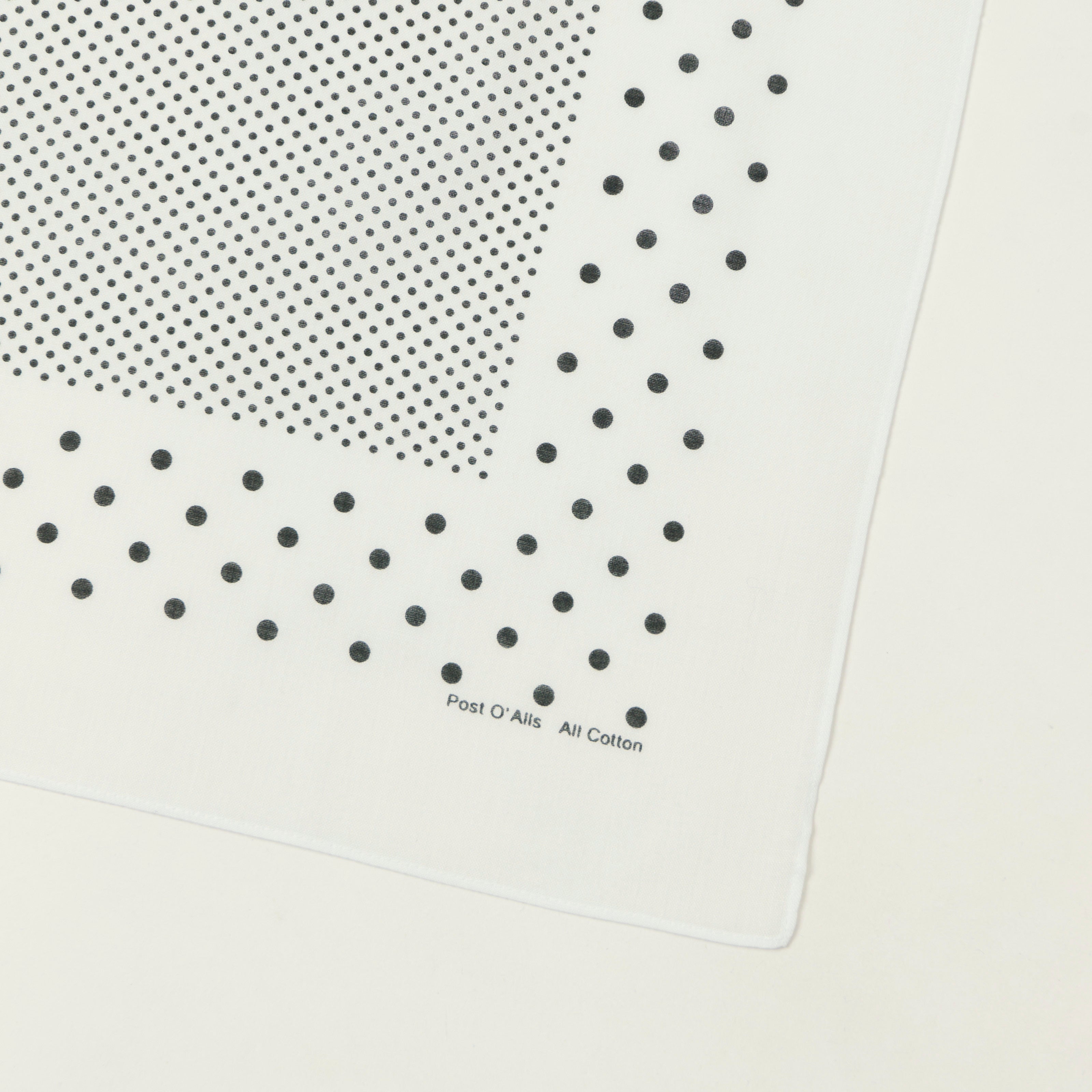Post Overalls Dots Bandana - White/Charcoal