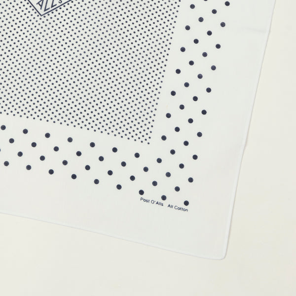 Post Overalls Dots Bandana - White/Navy