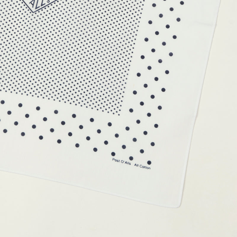 Post Overalls Dots Bandana - White/Navy