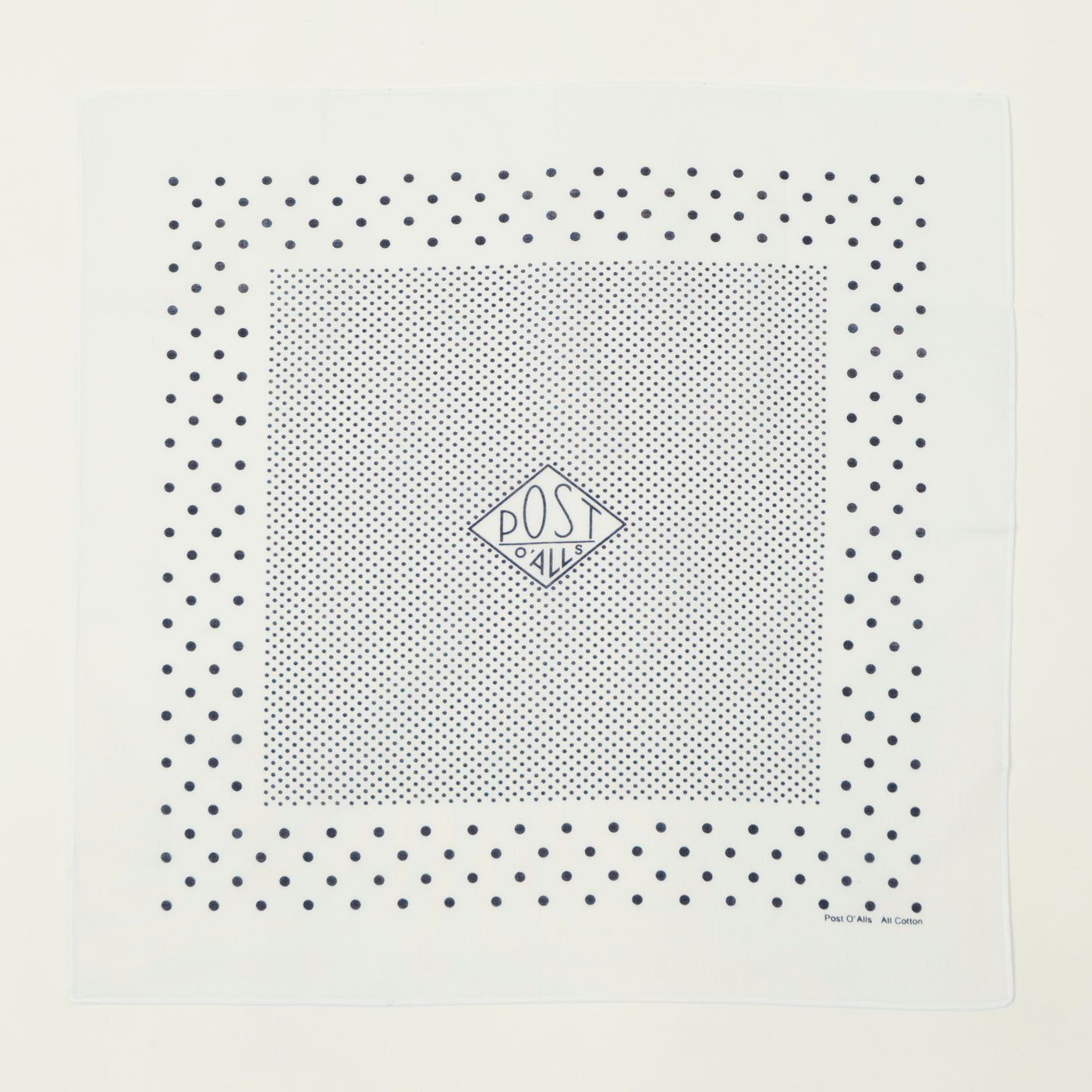 Post Overalls Dots Bandana - White/Navy