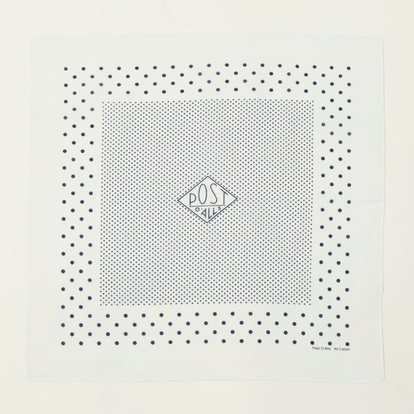 Post Overalls Dots Bandana - White/Navy