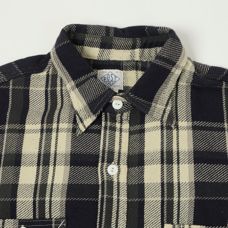 Post Overalls 'St Louis' Plaid Flannel Work Shirt - Grey
