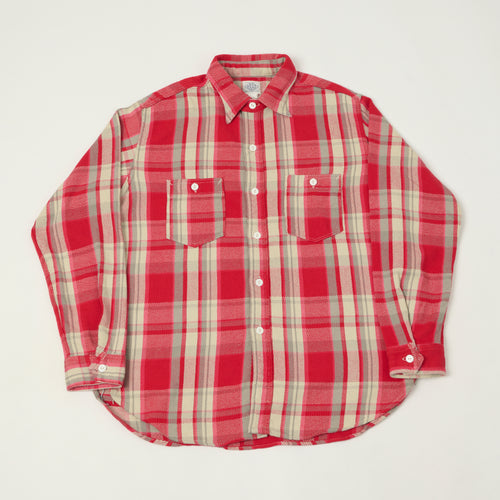 Post Overalls 'St Louis' Plaid Flannel Work Shirt - Red