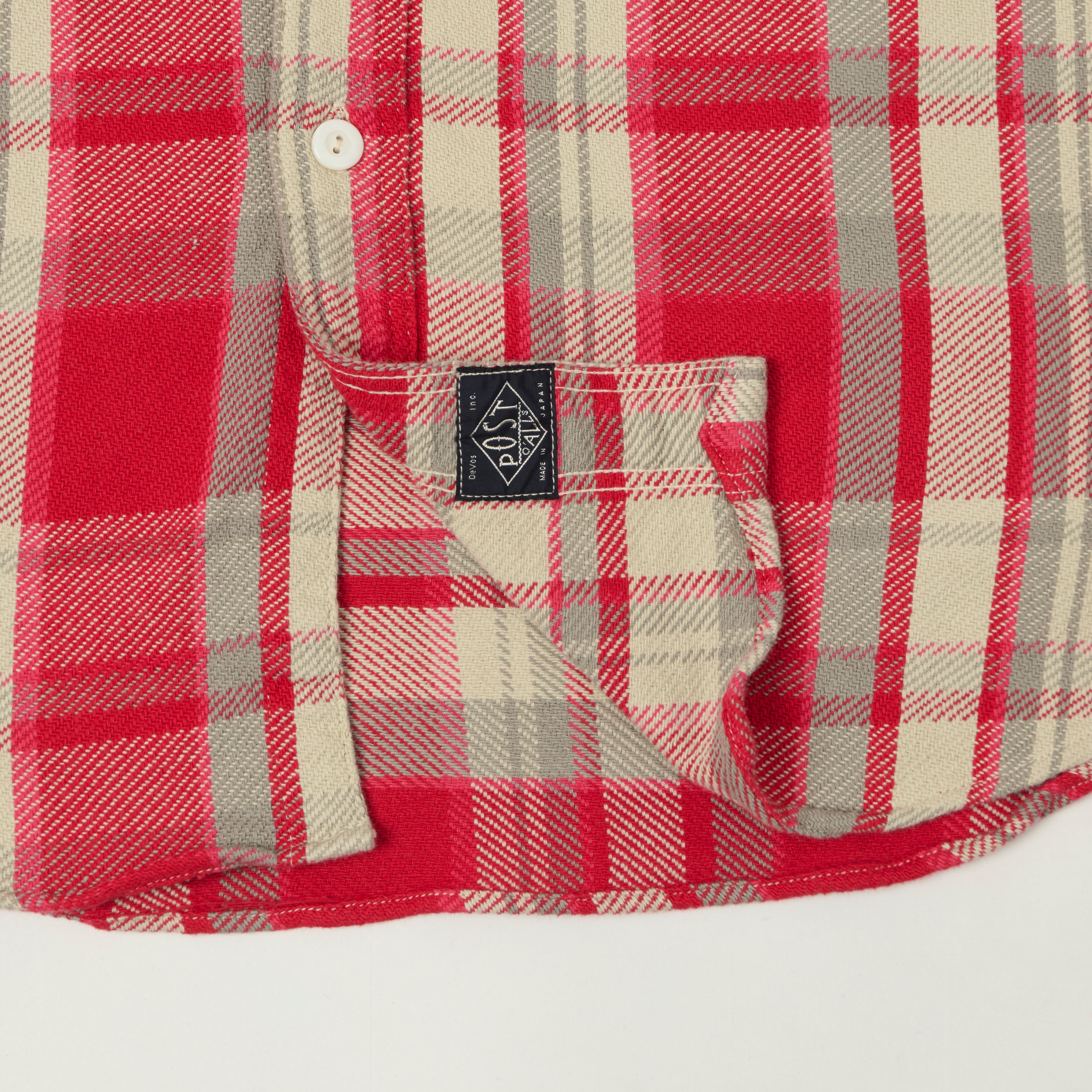Post Overalls 'St Louis' Plaid Flannel Work Shirt - Red