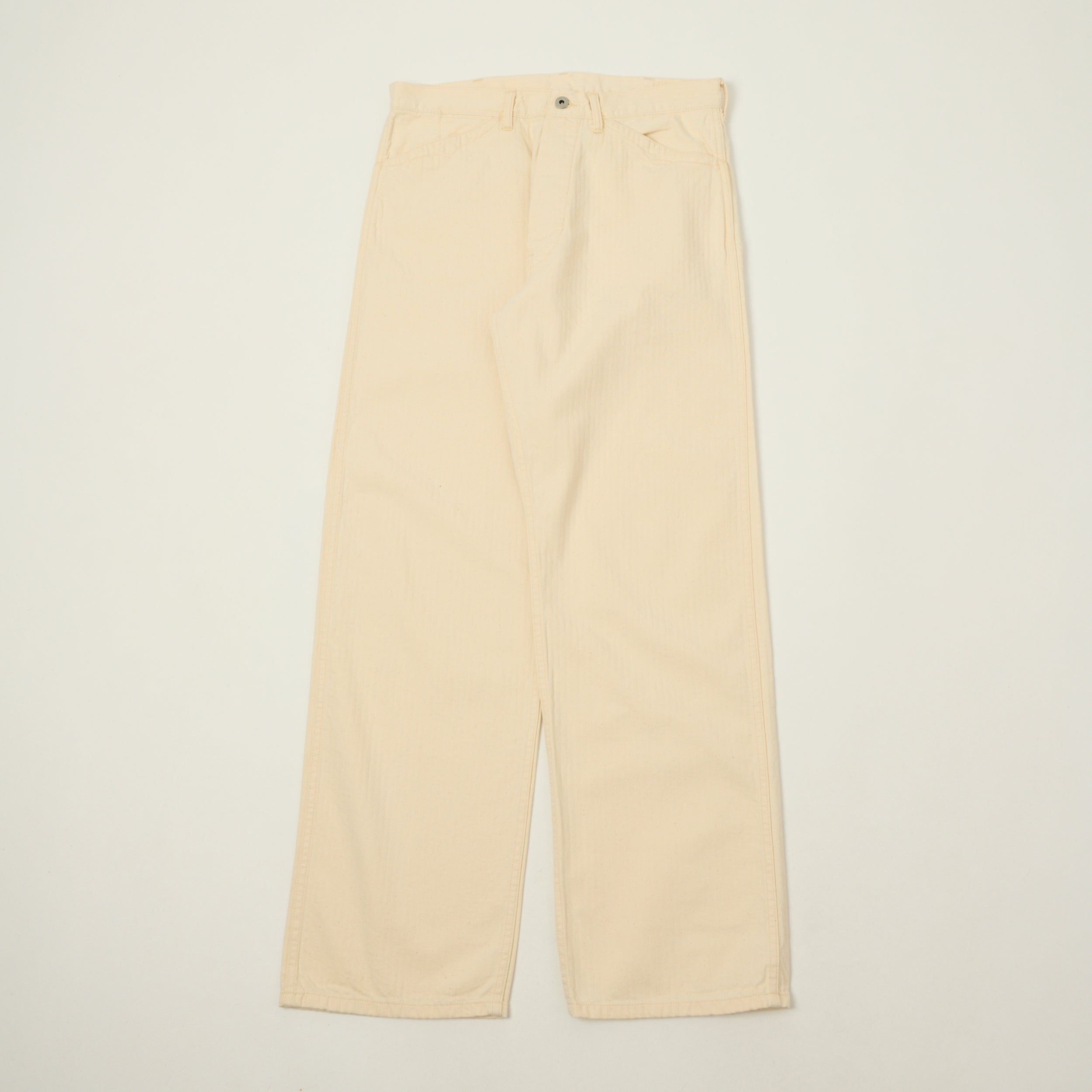Post Overalls 'September' Band-top HBT Trouser - Natural