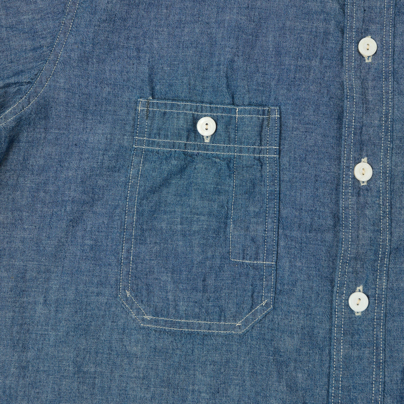 Post Overalls No.6 S/S Chambray Shirt - Indigo