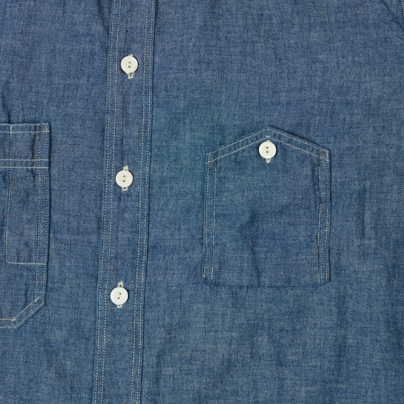 Post Overalls No.6 S/S Chambray Shirt - Indigo