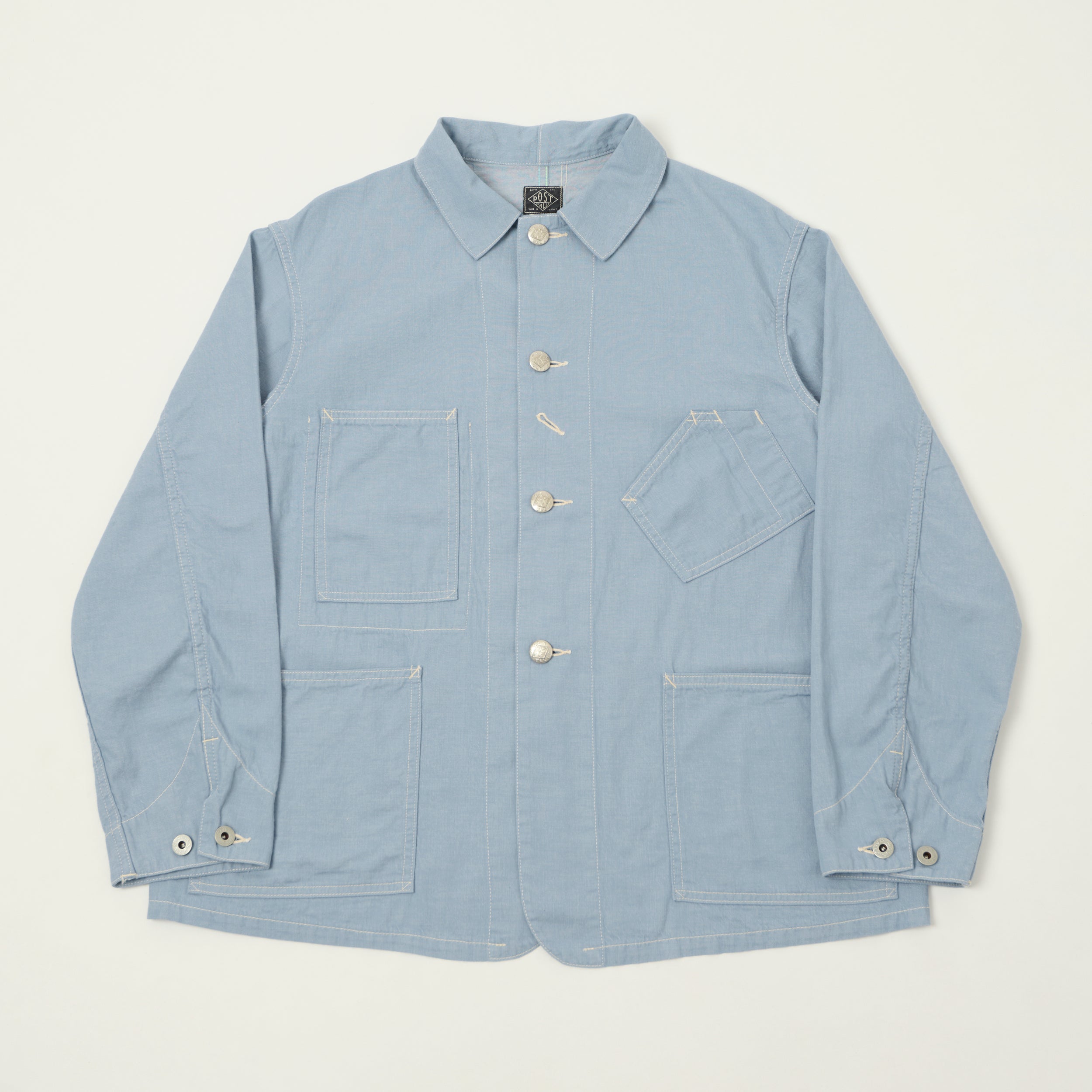 Post Overalls 'Sweetbear' Mid Weight Denim Jacket - Fade Blue