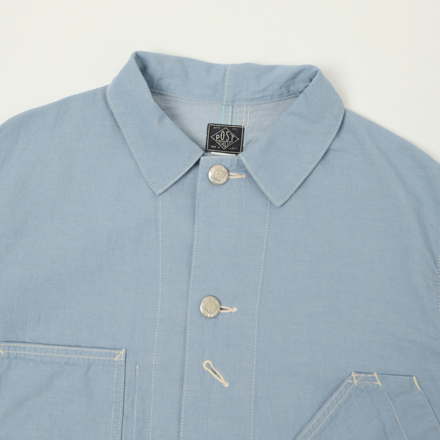 Post Overalls 'Sweetbear' Mid Weight Denim Jacket - Fade Blue
