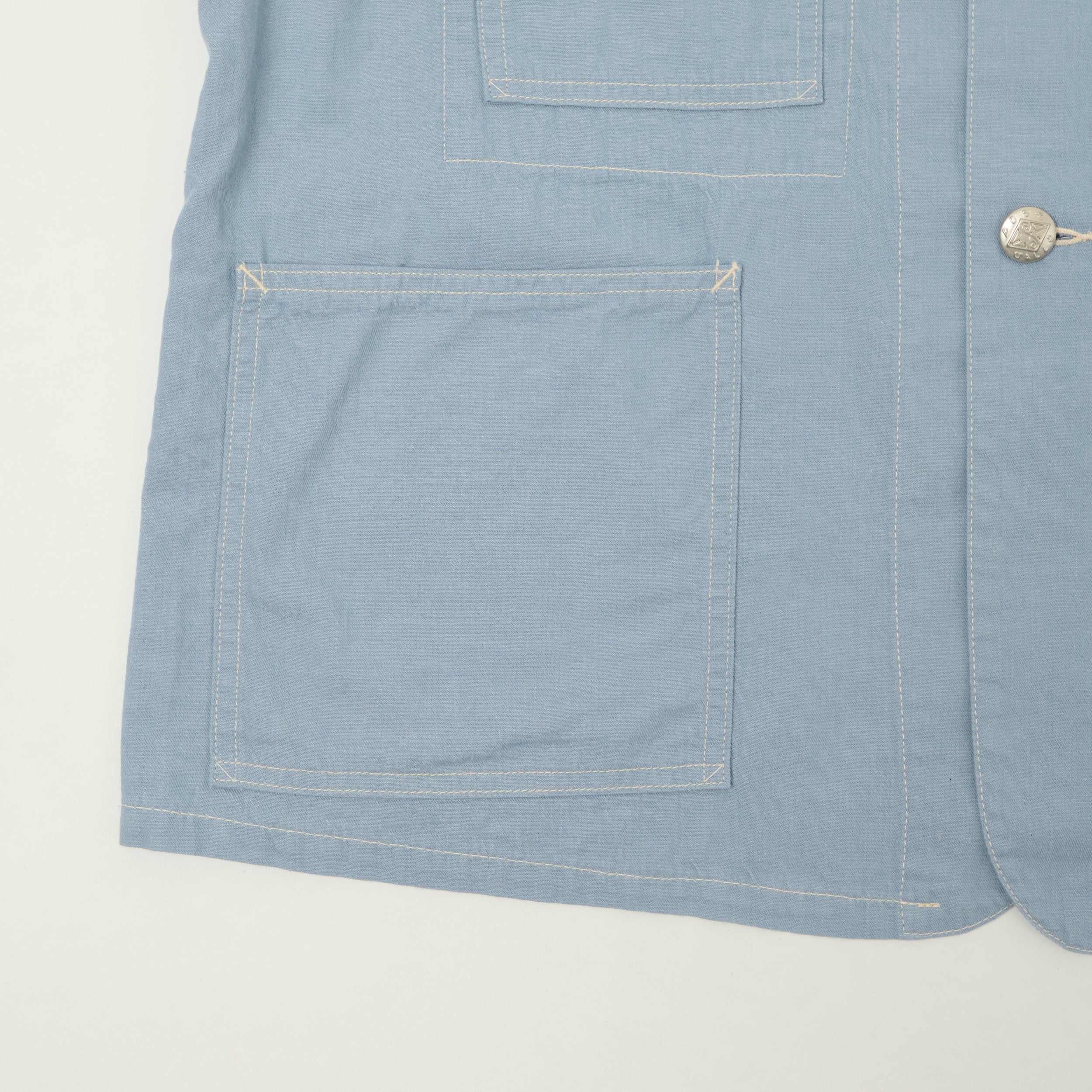 Post Overalls 'Sweetbear' Mid Weight Denim Jacket - Fade Blue