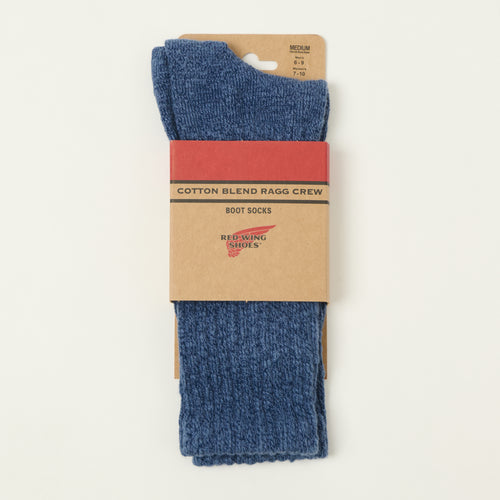 Red Wing 97650 Marl Ragg Crew Sock - Navy