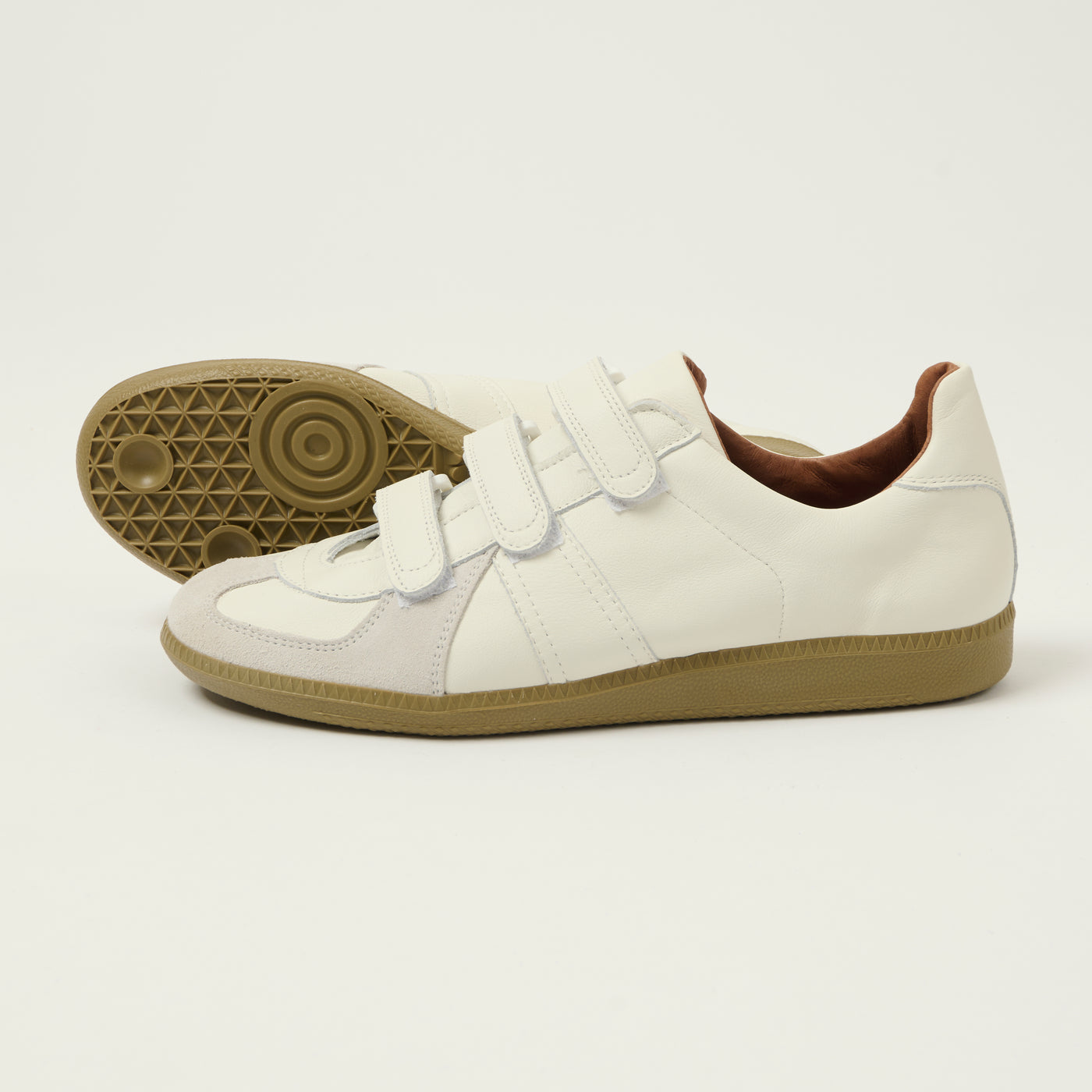 Reproduction of Found 1980s Velcro German Army Trainer  - White