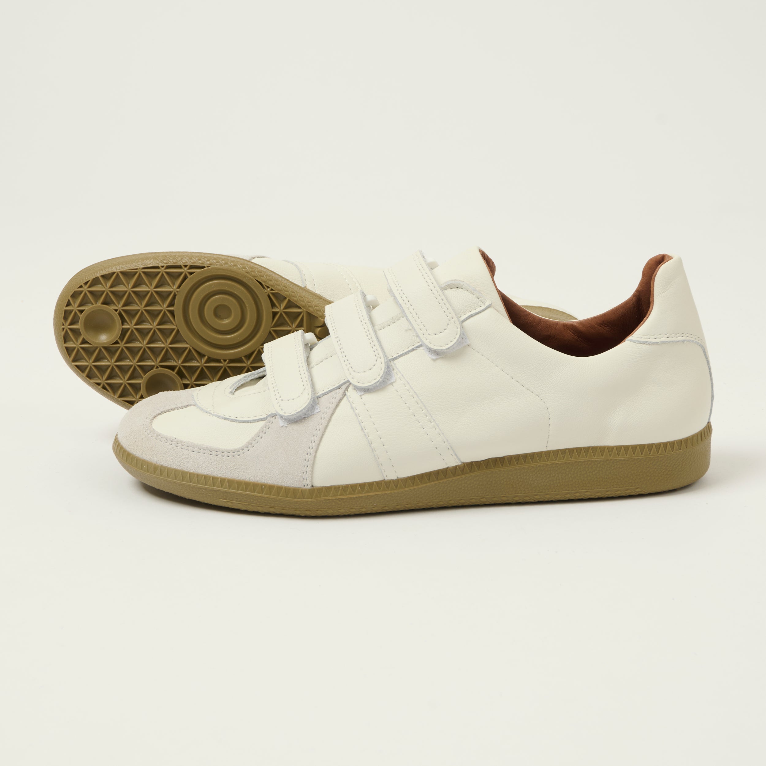 Reproduction of Found 1980s Velcro German Army Trainer  - White