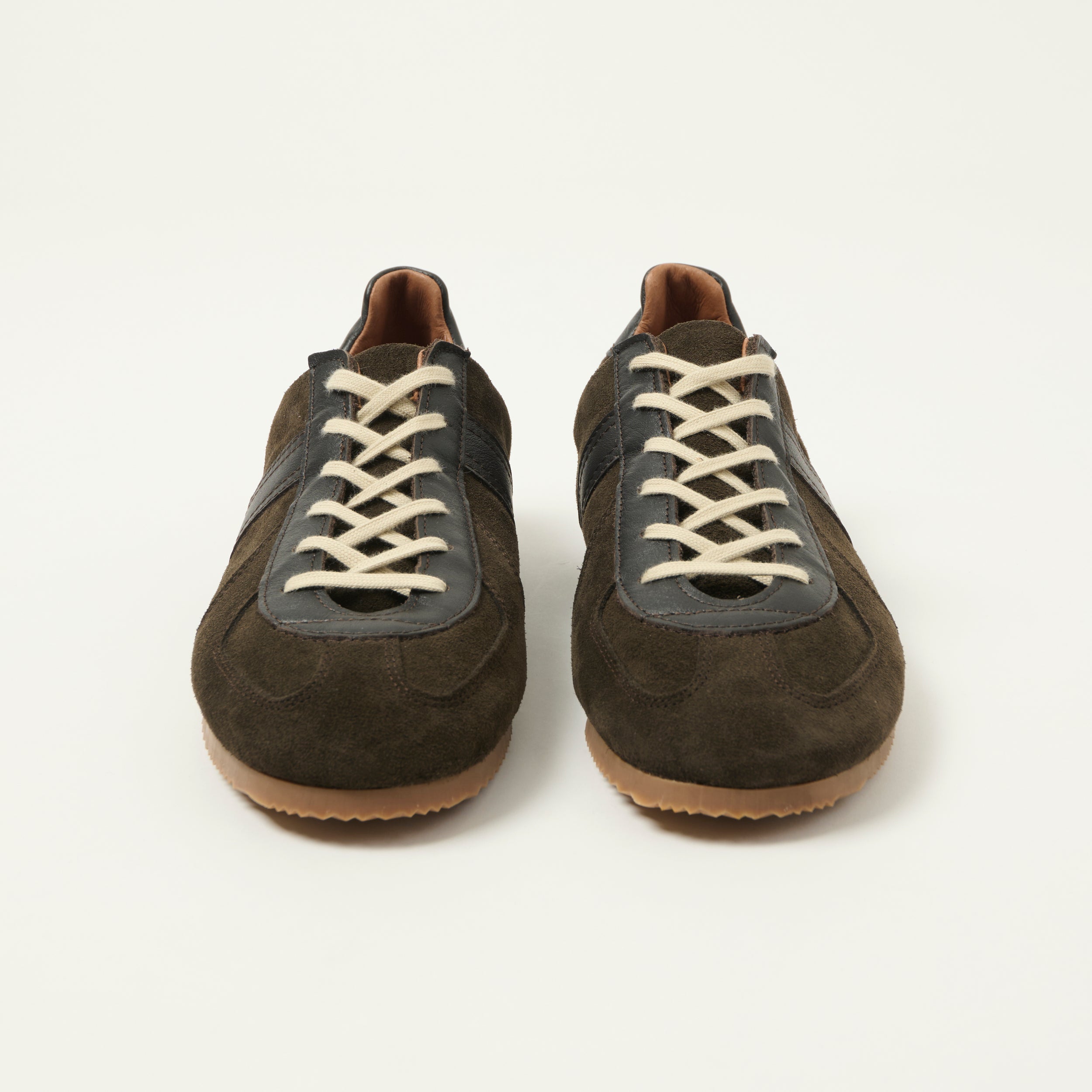 Reproduction of Found Low Profile German Military Trainer - Dark Brown Suede