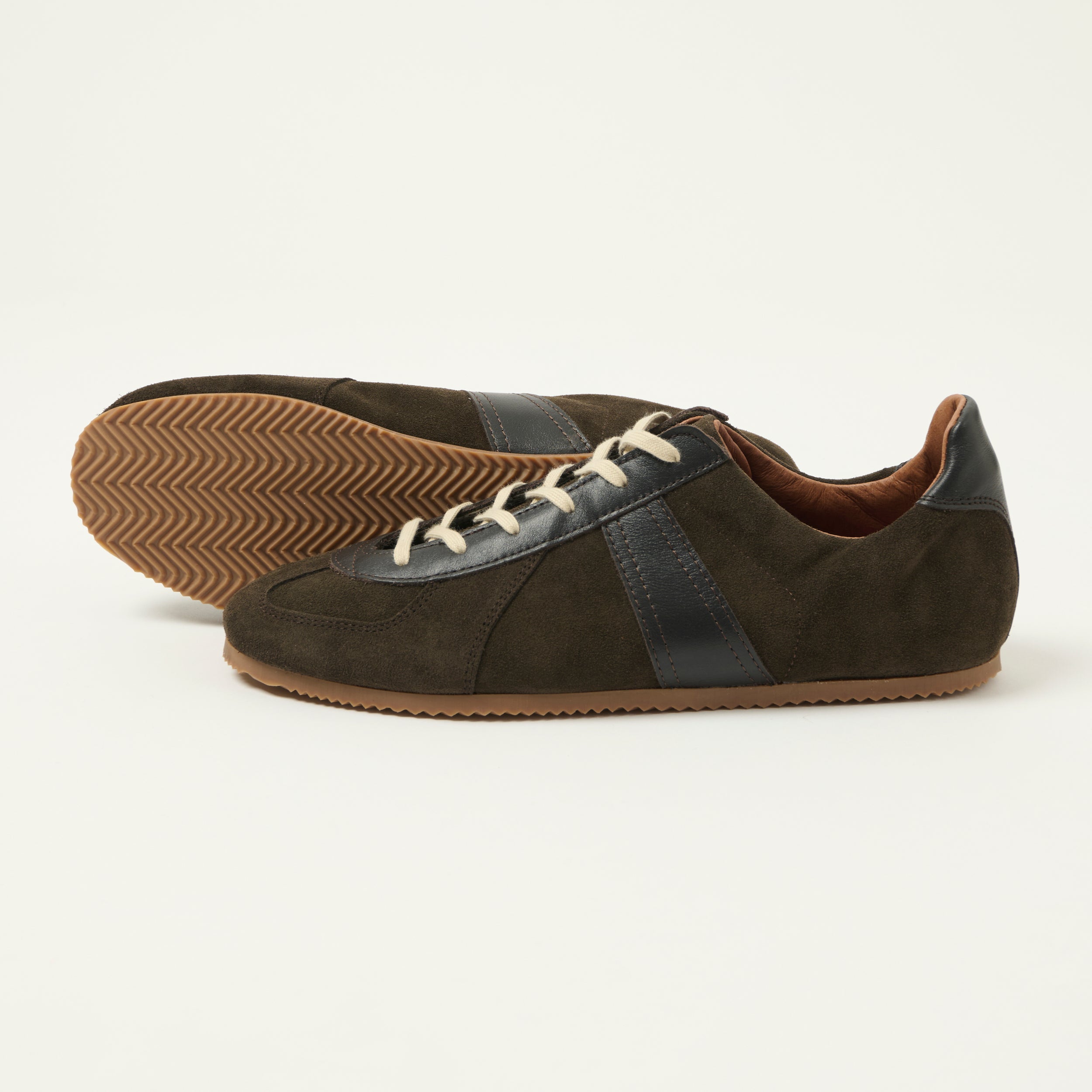 Flower Mountain Yamano 3 Suede/Nylon/Shearling Sneaker - Deep Mud