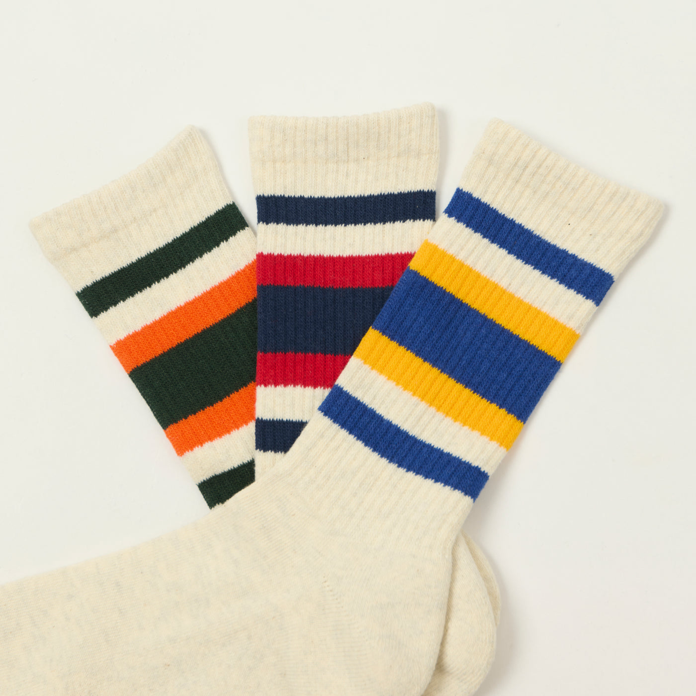 Rototo 3 Pack Everyday Athletic Socks - Multi