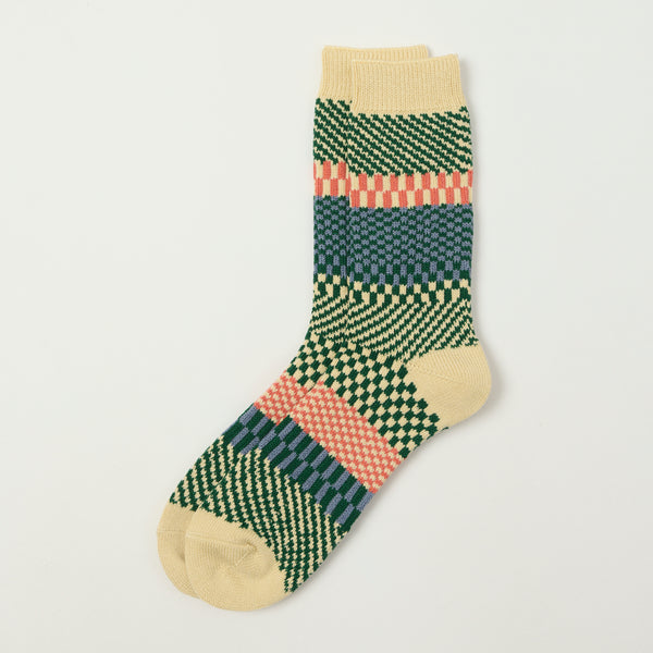 RoToTo Check & Step Socks - Green