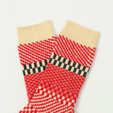 RoToTo Check & Step Socks - Red