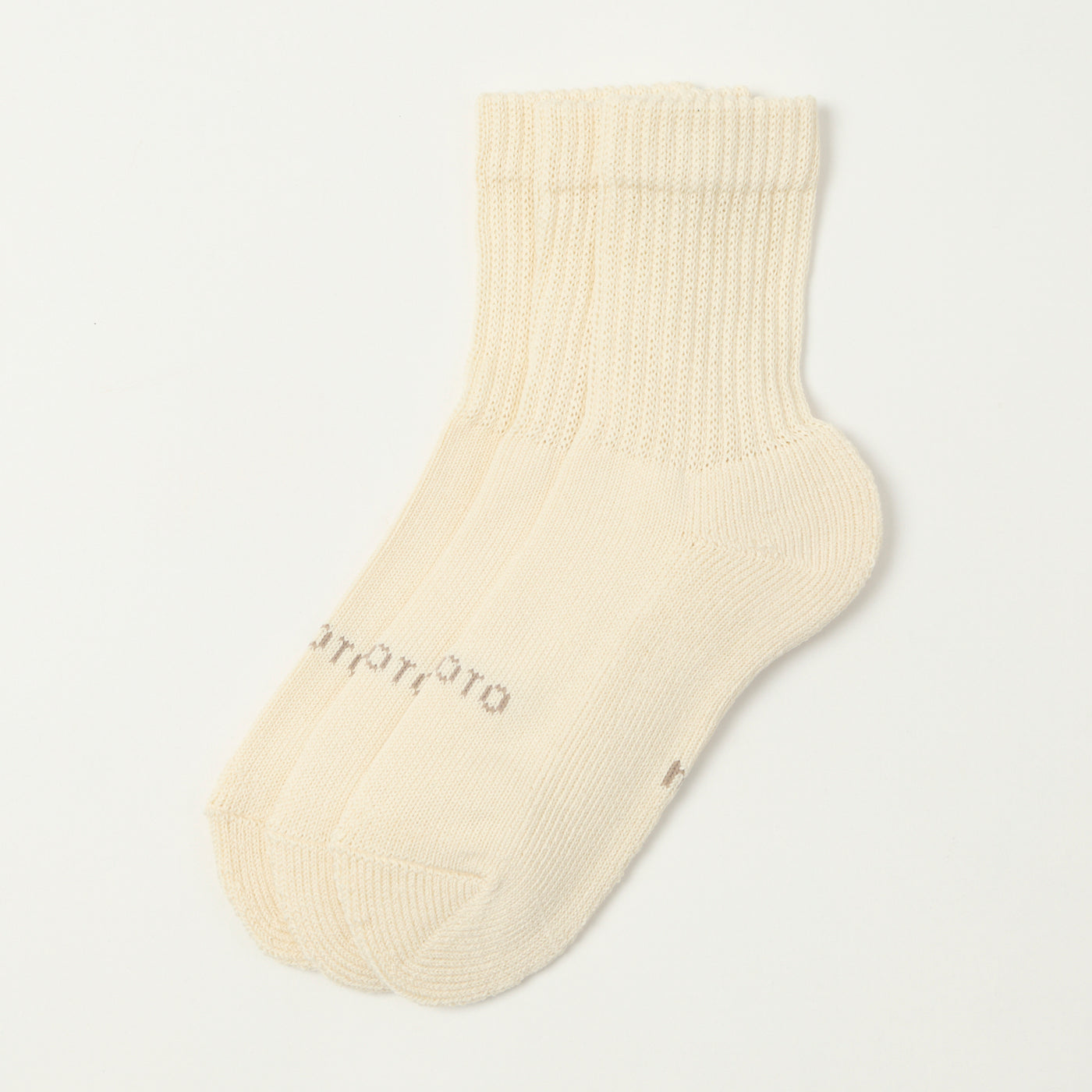 RoToTo Organic Daily 3 Pack Mini Crew Sock - Ivory