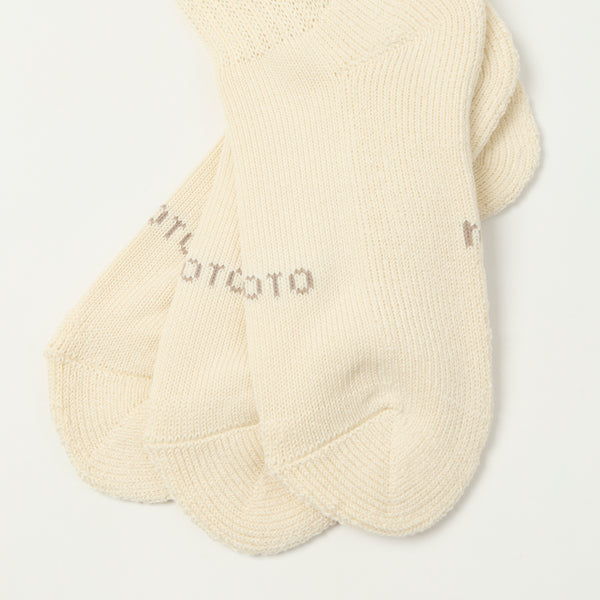 RoToTo Organic Daily 3 Pack Mini Crew Sock - Ivory