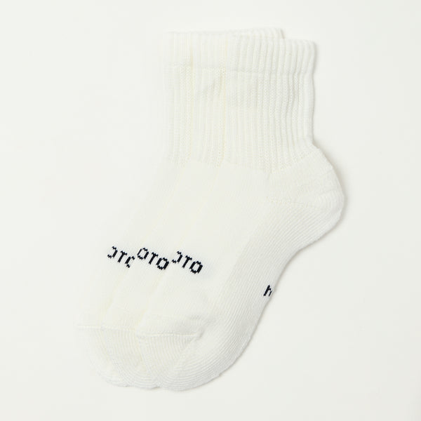 RoToTo Organic Daily 3 Pack Mini Crew Sock - White