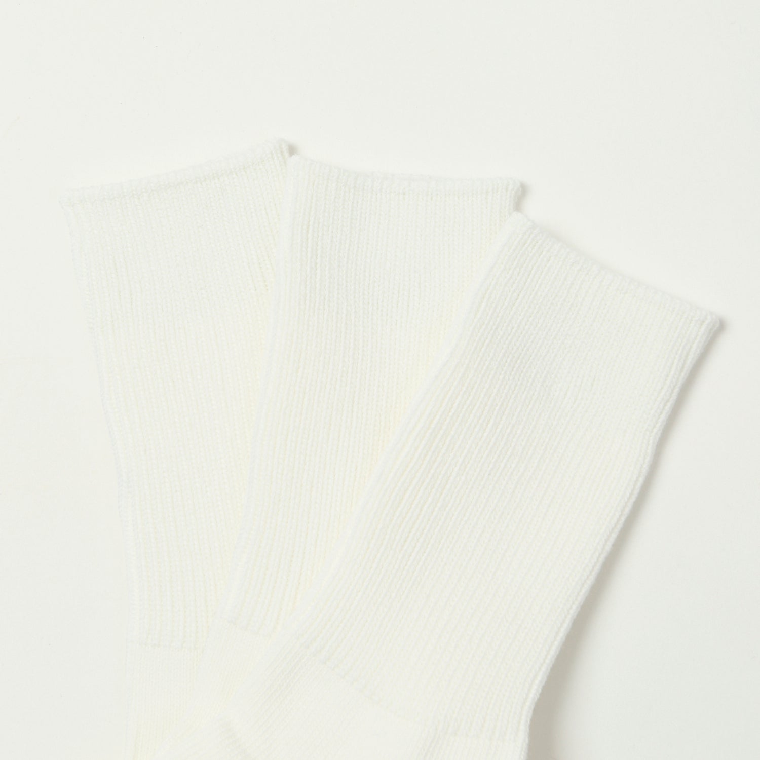 RoToTo Organic Daily 3 Pack Ribbed Crew Sock - White