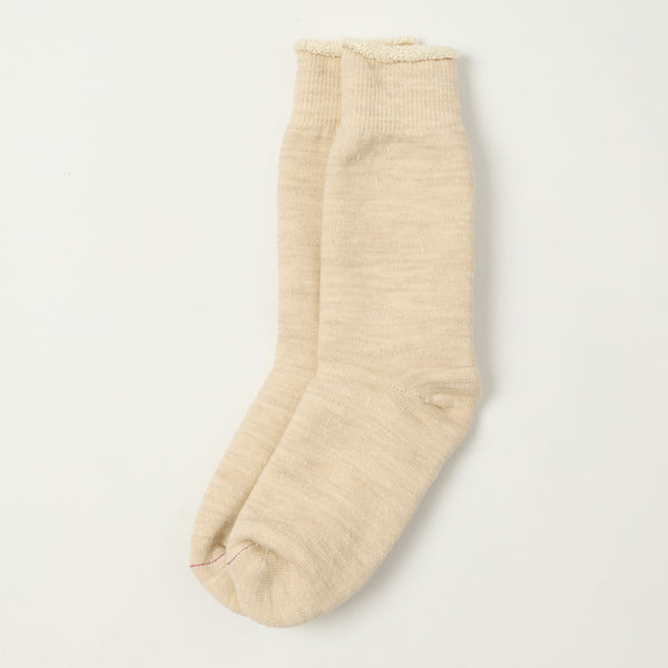 RoToTo Double Face Crew Sock - Oatmeal