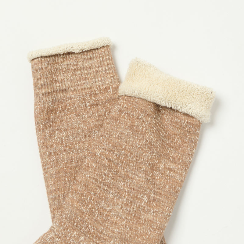 RoToTo Double Face Crew Sock - Camel