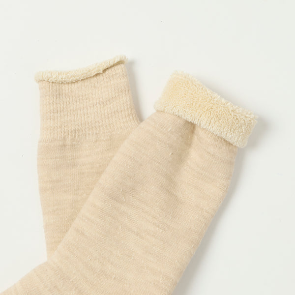 RoToTo Double Face Crew Sock - Oatmeal