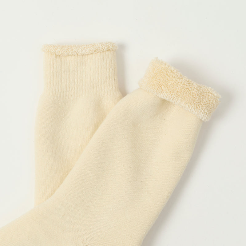 RoToTo Double Face Crew Sock - Ivory