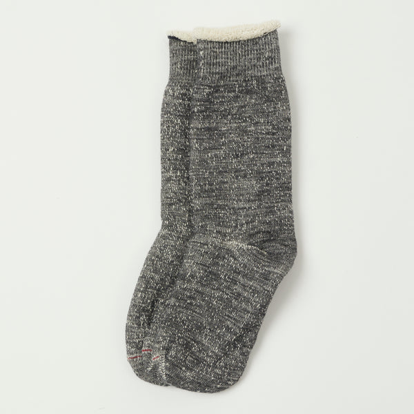 RoToTo Double Face Crew Sock - Charcoal