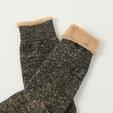 RoToTo Double Face Crew Sock - Black/Brown