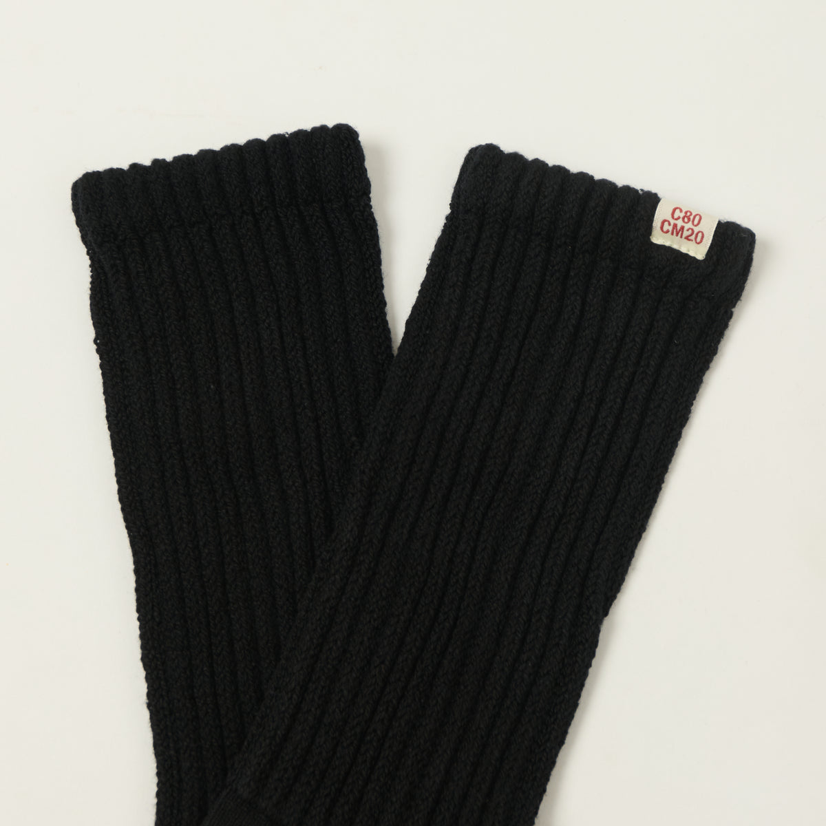 Rototo Everyday Cashmere Loose Pile Crew Socks - Black