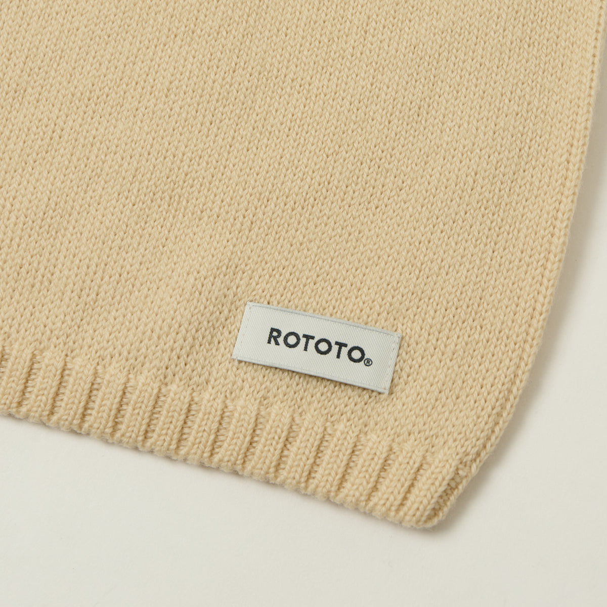 Rototo Extra Fine Merino Seamless Snood - Raw Beige