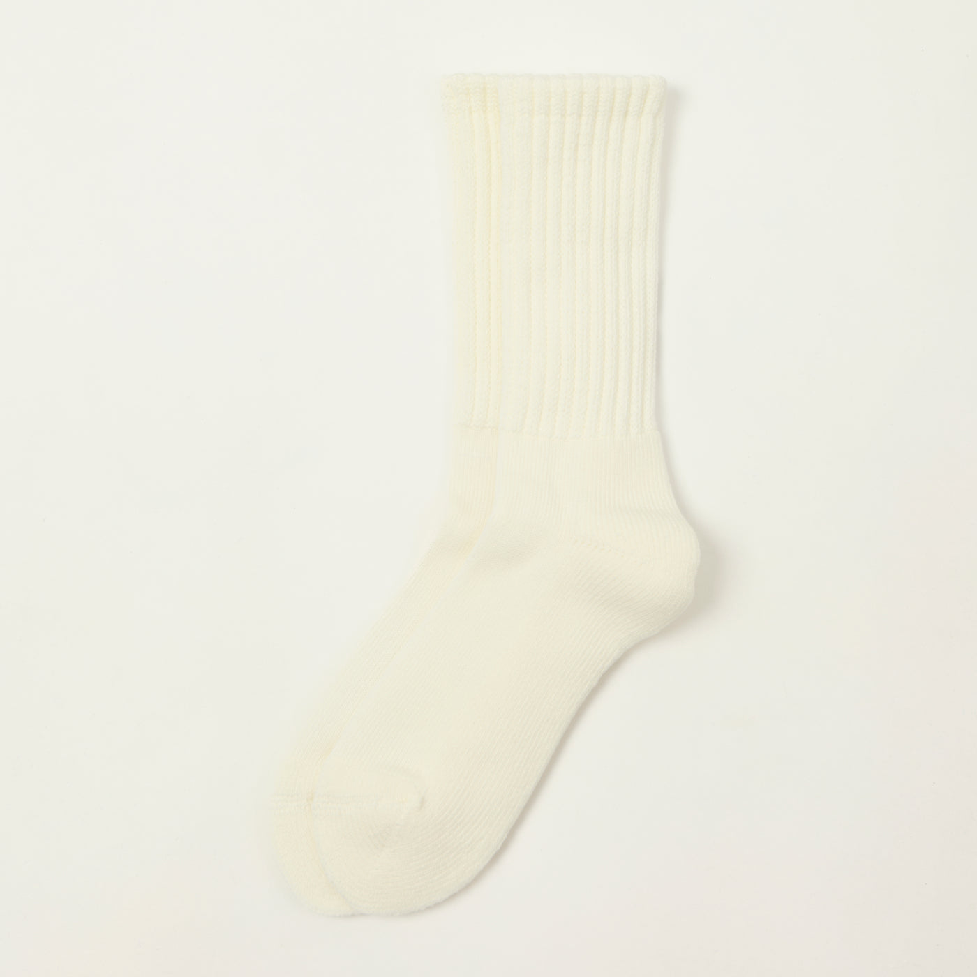 Rototo Loose Pile Crew Socks - White