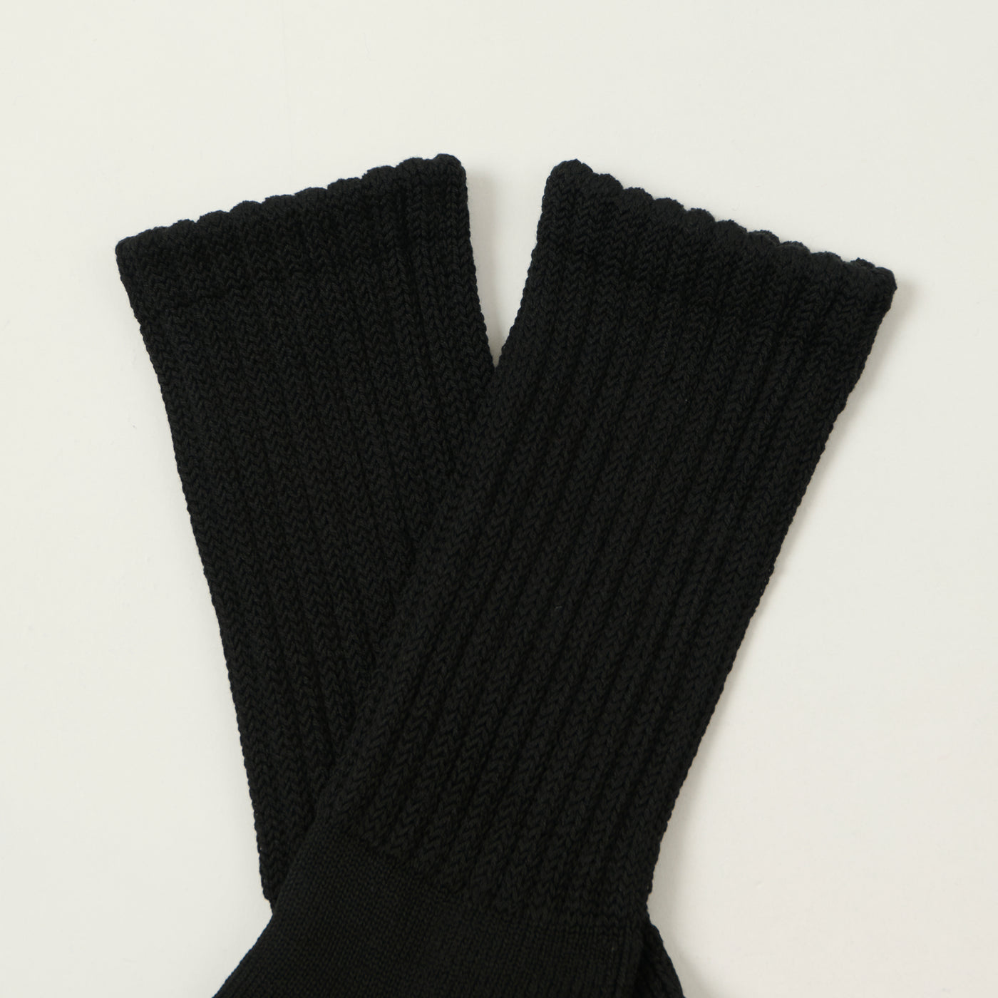 Rototo Loose Pile Crew Socks - Black