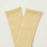 Rototo Loose Pile Crew Socks - Raw Beige