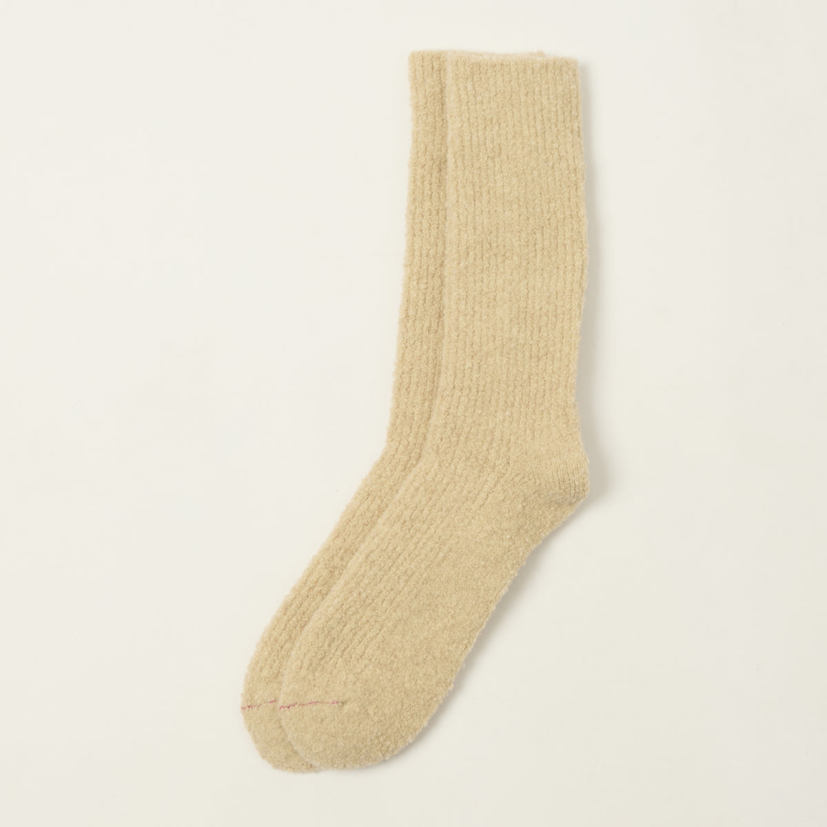 Rototo Merino Boucle Socks - Ecru