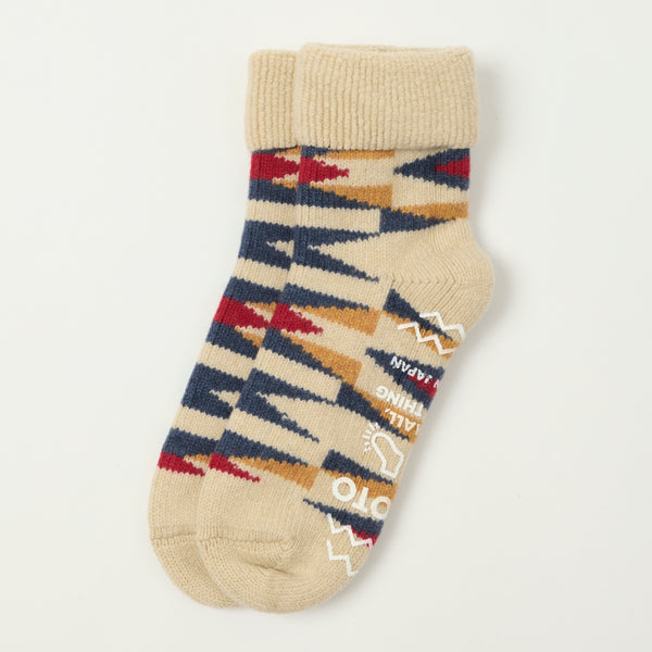 RoToTo Merino Lambs Wool Room Sock Native - Ivory