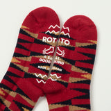 RoToTo Merino Lambs Wool Room Socks Native - Red