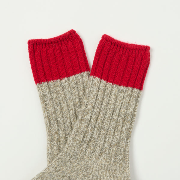 RoToTo Merino Wool Ragg Sock - Red